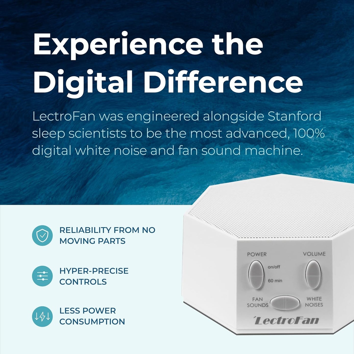 LectroFan Classic Advanced Digital Fan Sound Machine Engineered with Stanford Sleep Scientists